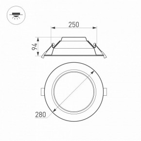 Встраиваемый светильник Arlight CYCLONE 022526(2) в Сысерти - sysert.ok-mebel.com | фото 6