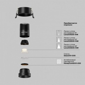 Встраиваемый светильник Maytoni Dip DL115-10W-2.7K-B в Сысерти - sysert.ok-mebel.com | фото 3