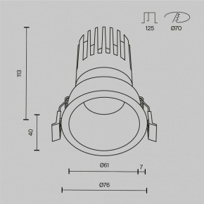Встраиваемый светильник Maytoni Dip DL118-15W-2.7K-B в Сысерти - sysert.ok-mebel.com | фото 10