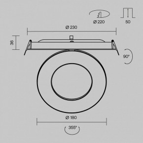 Встраиваемый светильник Maytoni Vector DL102-12W3K-B в Сысерти - sysert.ok-mebel.com | фото 10