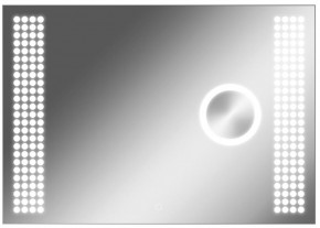 Зеркало Cosmo 100 alum (линза) с подсветкой Sansa (SCL1026Z) в Сысерти - sysert.ok-mebel.com | фото 1