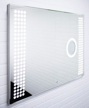 Зеркало Cosmo 100 alum (линза) с подсветкой Sansa (SCL1026Z) в Сысерти - sysert.ok-mebel.com | фото 3