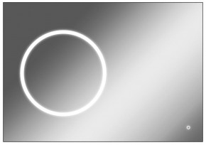 Зеркало Eclipse 100 black с подсветкой Sansa (SE1032Z) в Сысерти - sysert.ok-mebel.com | фото 1
