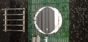 Зеркало Канберра 700х700 с подсветкой Домино (GL7032Z) в Сысерти - sysert.ok-mebel.com | фото 7