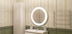 Зеркало Мехико 720х720 с подсветкой Домино (GL7020Z) в Сысерти - sysert.ok-mebel.com | фото 7